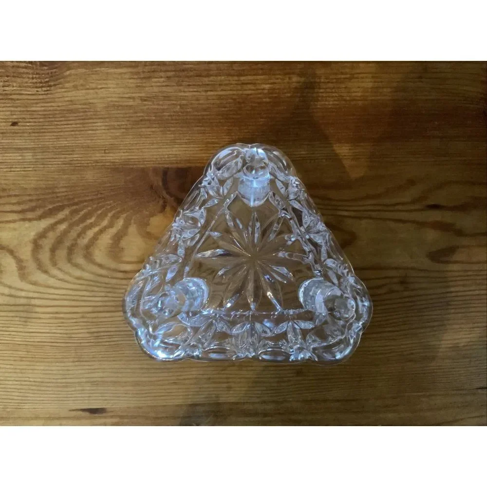 Action Industries Crystal Bird Collection Triangular Candy Dish With Lid‎